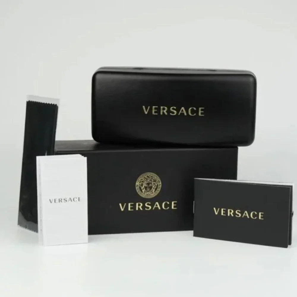 Mens Versace Black Grey Square Sunglasses